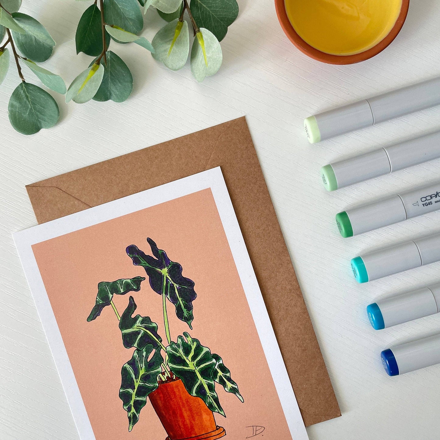 Elephant Ear Plant | Recycled Cardstock Print