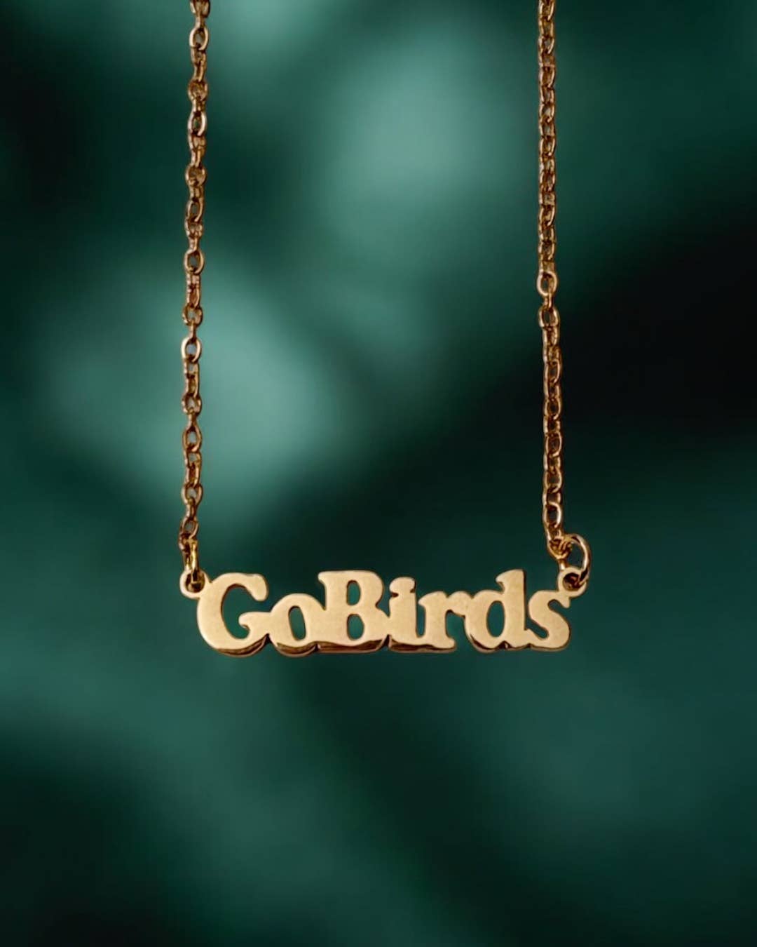 Go Birds Charm Necklace ~ Gold