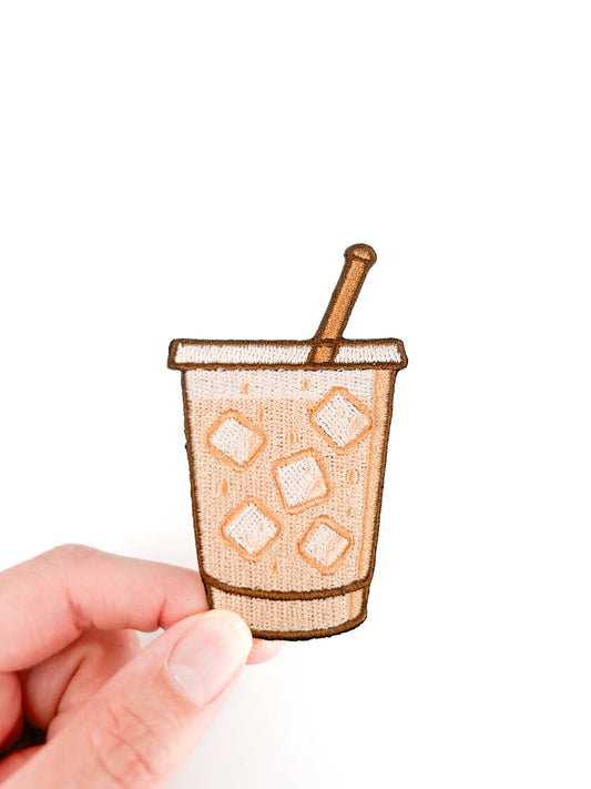 Iced Coffee Patch | Cold Brew Latte Embroidered Iron On