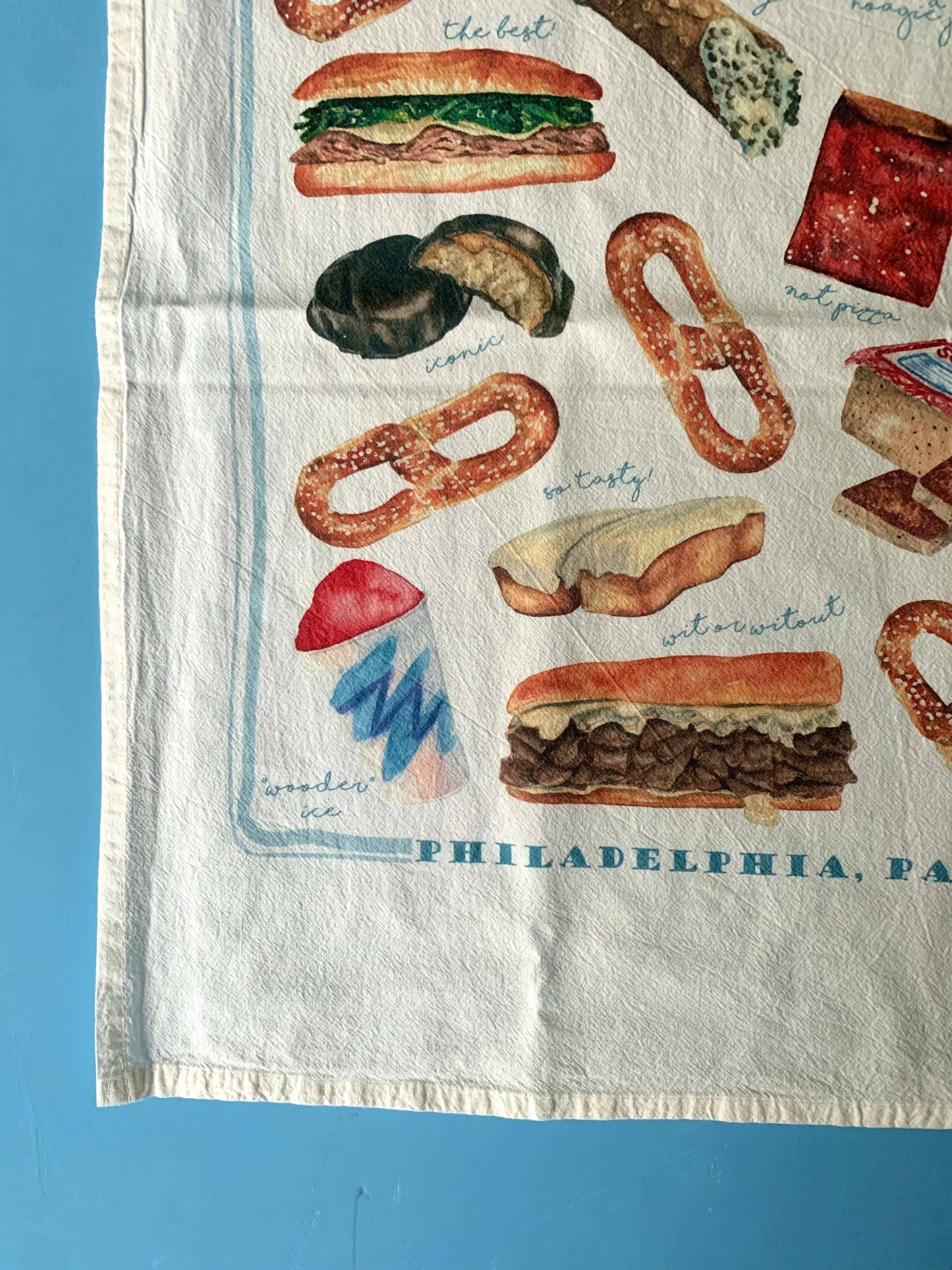 All The Philly Foods Flour Sack Towel