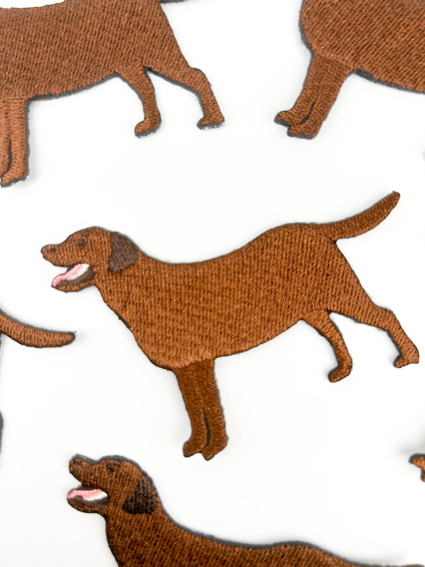Chocolate Labrador Embroidered Iron On Patch | Dog Patch Lab
