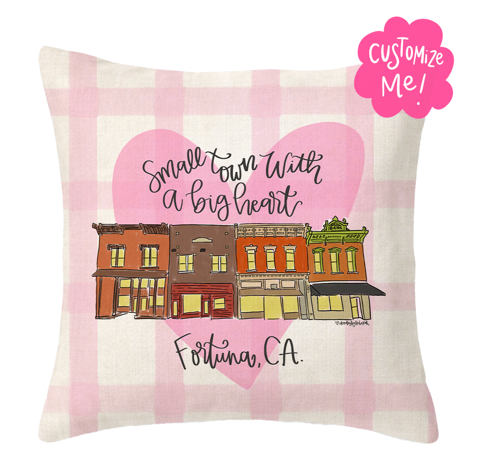 Small Town with a Big Heart Havertown Square Pillow