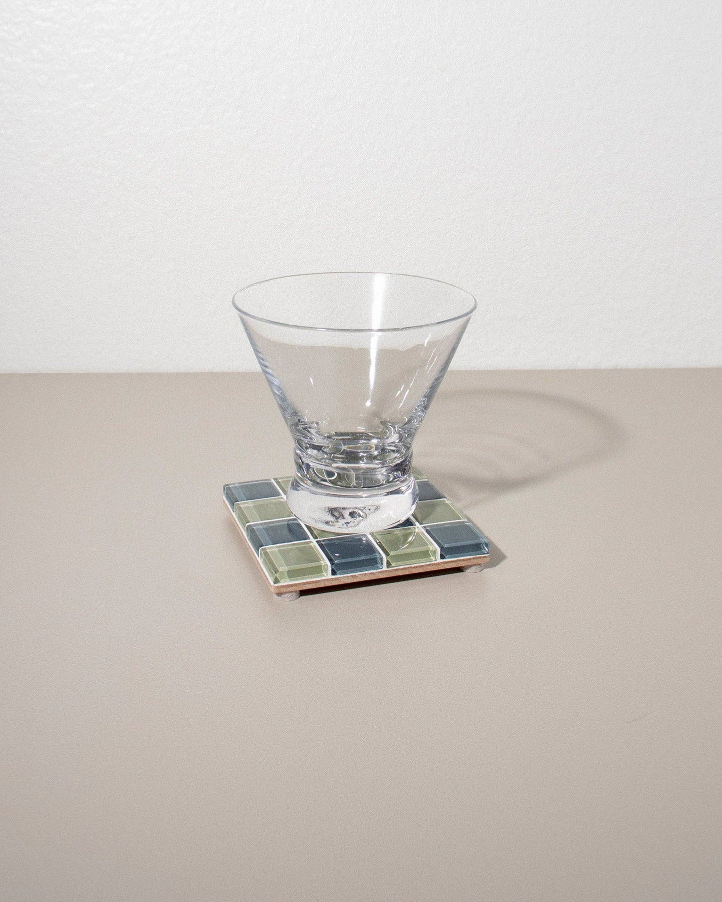 GLASS TILE COASTER - Dusted Moss