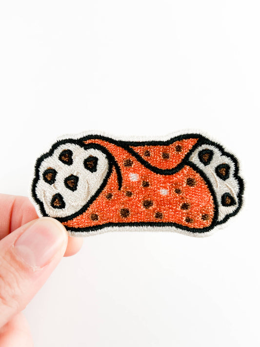 Cannoli Embroidered Patch Italian Dessert Patch for Tote Hat