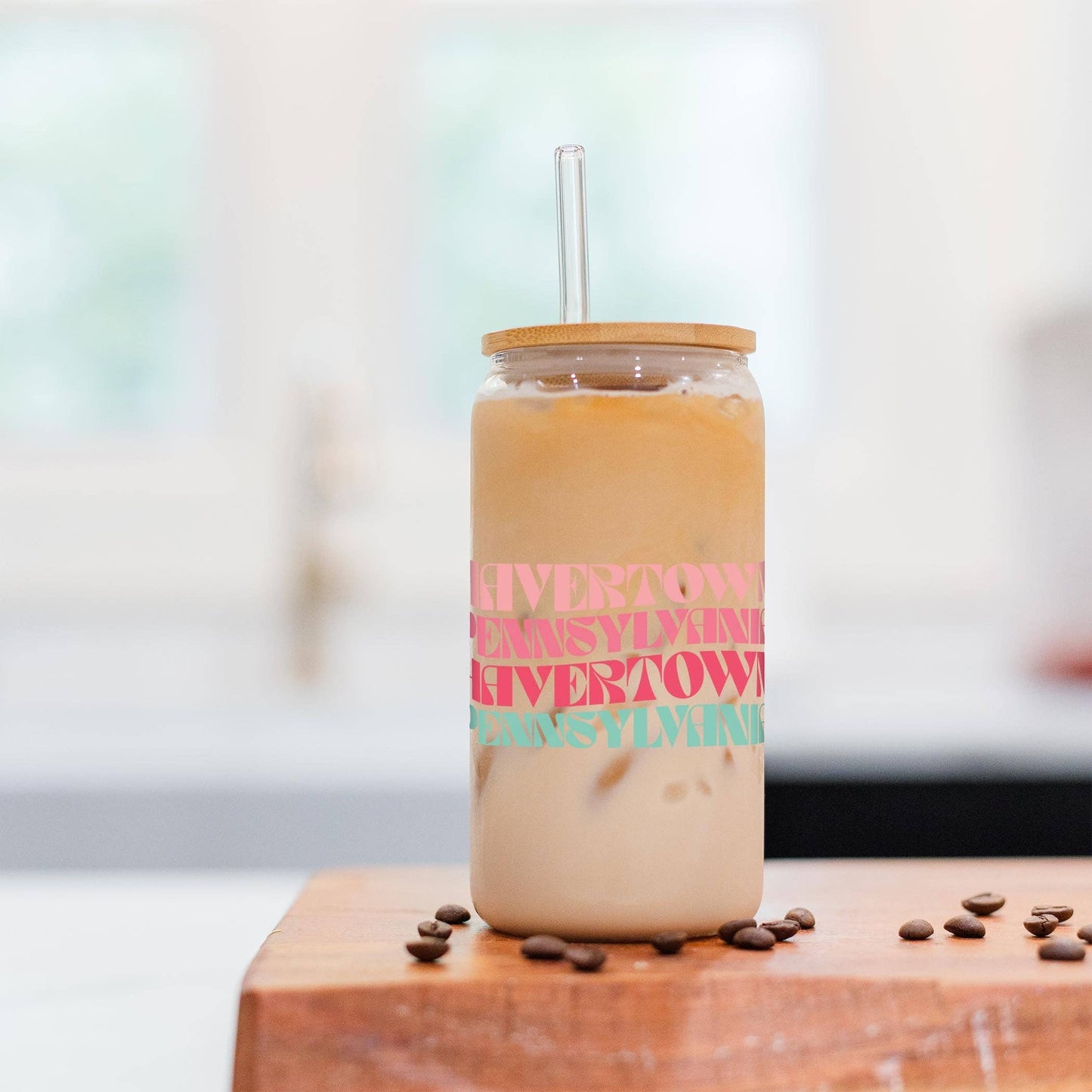 16oz Cold Brew Glass-Retro Wave Havertown Pennsylvania
